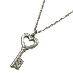 Tiffany & Co Tiffany & Co Heart Key Charm Necklace Women's 925
